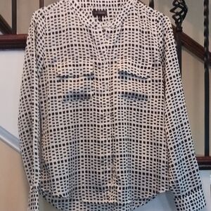The Limited Black and White Checkered Blouse